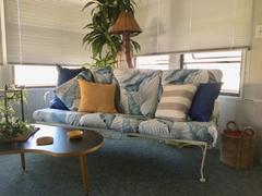 DecorZee Blue / White Palm Leaf Pattern Sofa Couch Cover Review