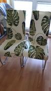 DecorZee Floating Green Palm Leaf Pattern Dining Chair Cover Review