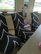 DecorZee Black & White Abstract Stripe Dining Chair Cover Review
