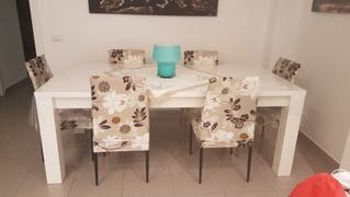 DecorZee Light Brown Floral Print Dining Chair Cover Review