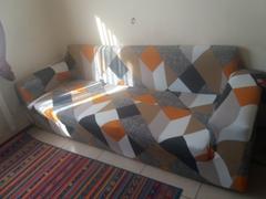 DecorZee Geometric Orange Diamond Pattern Sofa Couch Cover Review