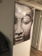 DecorZee 3-Piece Black & White Metal Buddha Face Canvas Wall Art Review