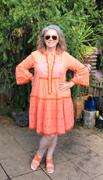 Adrift Clothing Lynette Embroidered Dress in Orange Review
