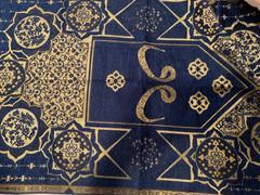 Modefa Chenille Arabesque Waw Islamic Prayer Mat - Navy Blue Review