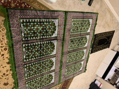 Modefa Wide 8 Person Masjid Islamic Prayer Rug - Green Review