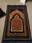 Modefa Velvet Vined Arch Islamic Prayer Rug - Blue/Orange Review