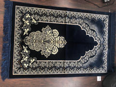 Modefa Double Plush Wide Islamic Prayer Rug - Floral Arch Blue Review