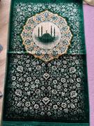 Modefa Plush Velvet Islamic Prayer Rug - Floral Mosque Green Review