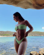 Kulani Kinis Minimal Cheeky Bikini Bottom - Pastel Neon Lime Ribbed Review