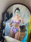 Kulani Kinis Ruched Bralette Bikini Top - Rainbow Jungle Review