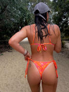 Kulani Kinis Thong Tie Side Bikini Bottom - Citrus Sunrise Review