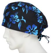 SurgicalCaps.com XL Scrub Caps Black Lava Flower Review