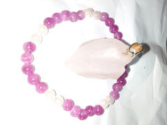 BeadsVenture pink blue jade, 8mm, round, glossy, 1 bag, 16 inches, approx. 48 beads. Review