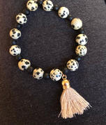 BeadsVenture Dalmatian jasper, 10mm, round, glossy, 1 strand, 16 inches, approx. 40 beads. Review