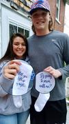 sockprints PROMposal Socks Will You Light Up My Night? White No Show or CrewSocks - Sold by the pair Review