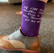 sockprints Of All Our Walks This One Is My Favorite Wedding Socks - Father of the Bride Socks Review