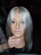 HairArt Int'l Inc. Bianca Platinum Blonde Human Hair Mannequin for color deposit - 17 inch hair Review