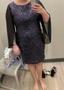 Connected Apparel Stevie Long Sleeve Colorful Sequin Dress Review