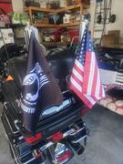 X50 Flag Mounts Motorcycle Flag Mount With 11.5X15in Thin Red Line Flag Review