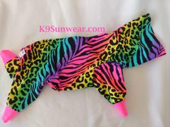 The Fabric Fairy Neon Zepard Diagonal Stripe Poly Spandex Swimsuit Fabric Review