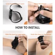 Tefeca Tefeca 22mm Adjustable Hook Buckle Stretchy Elastic Watch Band for Garmin | Black - Black Review