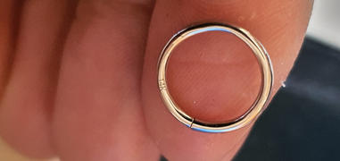 Ouferbodyjewelry 14K White Gold Segment Daith Earring 16G Minimalist Septum Ring Review