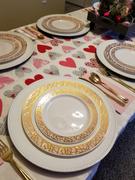 Smarty Had A Party! White with Pink and Gold Mosaic Rim Round Plastic Dinnerware Value Set Review