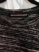 HALLYU MART Differentbutsame Embroidery Knit Tee Black&White Review