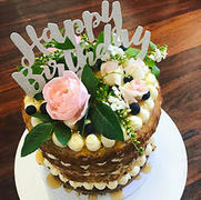 Illume Partyware Happy Birthday Silver Glitter Cake Topper - 1 Pce Review