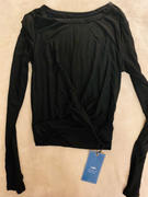 J.ING Carbon Black Cross Front Long Sleeve Top Review