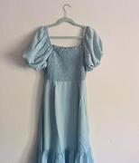 J.ING Aubrey Blue Picnic Midi Dress Review