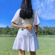 J.ING Bria White Puffy Mini Dress Review