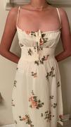 J.ING Ivory Square Neck Floral Midi Dress Review