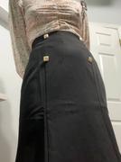 J.ING Black High-Rise Ruffle Midi Skirt Review