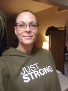 Just Strong Olive Green Cropped Statement Hoodie Review