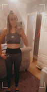Just Strong Light Grey / Black Seamless Panelled Crop Top Review