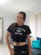 Just Strong Black Cropped Team Graphic Tee Review