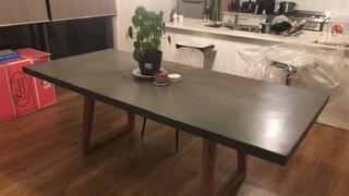 Living By Design ARIA CONCRETE GRANITE TOP DINING TABLE + SCANDI LEG   |  CLASSIC MID GREY |  2.2m Review