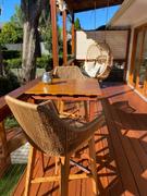 Living By Design INIZIA WOVEN RATTAN INDOOR / OUTDOOR BAR STOOL  |  WARM HUSK Review