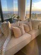 Living By Design SIMPATICO CUSHION  |  50 x 60  |  NATURAL BASE + BLACK STRIPE | BUNDLE X 2 Review