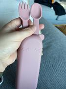 We Might Be Tiny Feedie™ Fork & Spoon Set - Dusty Rose Review