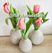 Afloral.com Set of 3 Black Dotted White Stoneware Bud Vases Review