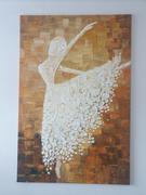 ATY Home Decor  New Abstract Thick Oil Dancing Girl Wall Art Pictures Handmade Oil Painting On Canvas For Living Room Home Decoration No Frame Review
