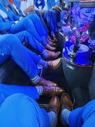 Lorenzo Uomo Thin Multi Stripe Sock in Blue and Orange Review
