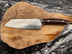 JapaneseChefsKnife.Com Takeshi Saji R-2 Custom Diamond Damascus Wild Series New Design SNRD-4I Bunka180mm (Ironwood Handle) Review