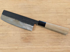 JapaneseChefsKnife.Com Mizuno Tanrenjo Akitada Hontanren Series Blue Steel No.2 Nakiri 165mm (6.4 inch, GFNA)) Review