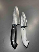 JapaneseChefsKnife.Com Takeshi Saji SRS-13 Custom Series Designed By Nomura Gyuto 210mm (8.2 inch, Black Linen Micarta Handle) Review