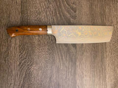 JapaneseChefsKnife.Com Master Saji Rainbow Damascus Series Nakiri 165mm (6.4 inch, Ironwood Handle) Review