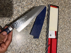 JapaneseChefsKnife.Com JCK Natures ”Gekko Blue” Santoku 180mm (7 inch) Review