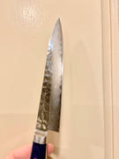 JapaneseChefsKnife.Com JCK Natures Blue Clouds Series BCD-1 VG-10 Tsuchime Damascus Petty 135mm (5.3 inch) Review
